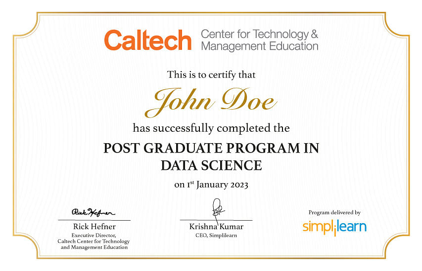 Program Certificate
